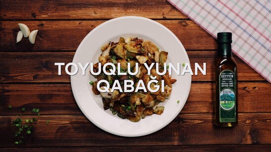 Zeytun yağı ilə hazırlanmış Toyuqlu yunan qabağı - Video