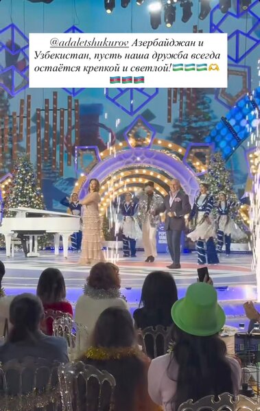 Əməkdar artist Özbəkistanda yeni il şənliyində - FOTO