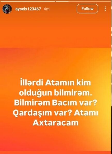 Aysel atasını axtarır: Onu görmək istəyirəm - FOTO
