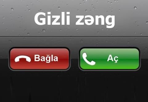 Bunu etsəniz, gizli zəngin nömrəsi buraxılmış zəng kimi bildiriş mesajında açıq olaraq gələcək