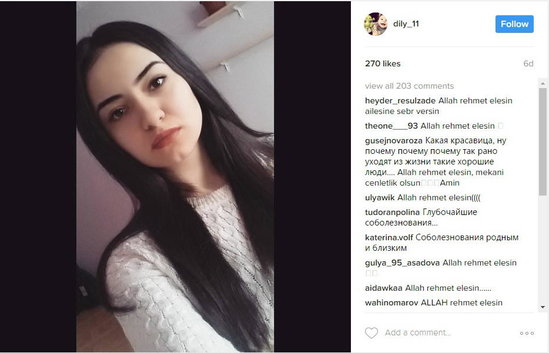 Terrorda ölən azərbaycanlı qıza yazılan bu sözlər ÜRƏK PARÇALADI: "Artıq..." - FOTO