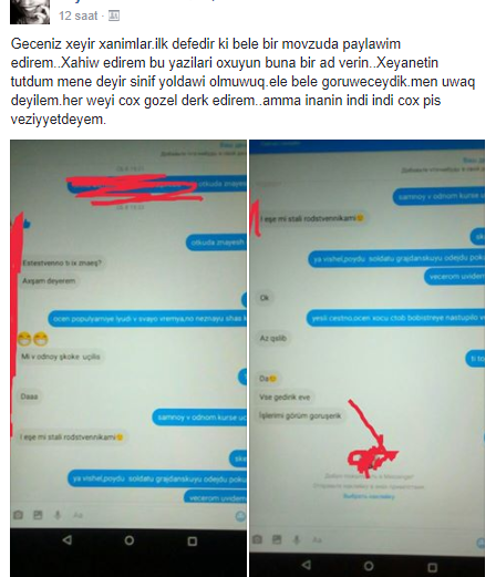 YAZIŞMA: Arvadına xəyanət edən azərbaycanlı kişi... - FOTOLAR
