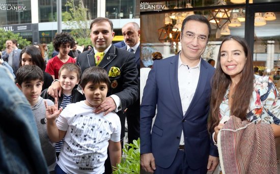 Leyla Əliyeva əkizləri ilə sərgidə - Fotolar