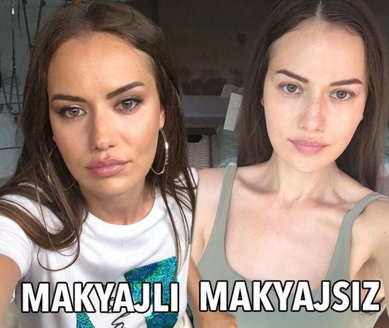 Fahriye Evcen makiyajsız daha çox bəyənildi - Foto