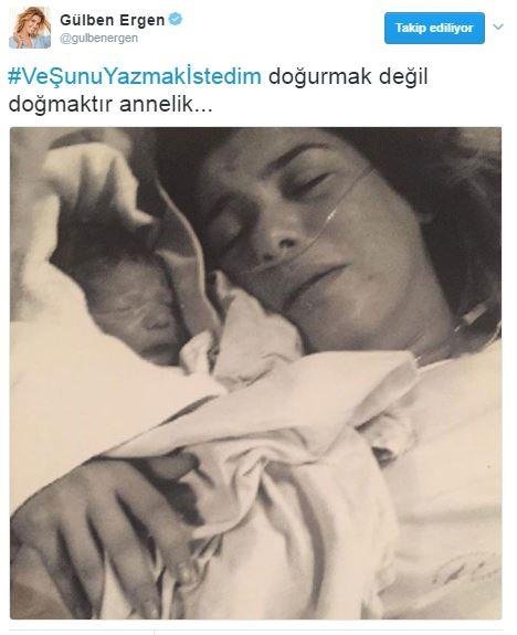 Gülben Ergenin doğum FOTOsu yayıldı