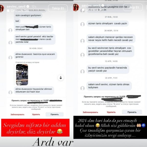 Bacılar onlara mesaj yazan şəxsi ifşa etdilər - Foto