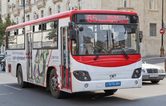 Bakıda avtobusun piyadanı vurması ANBAAN VİDEODA