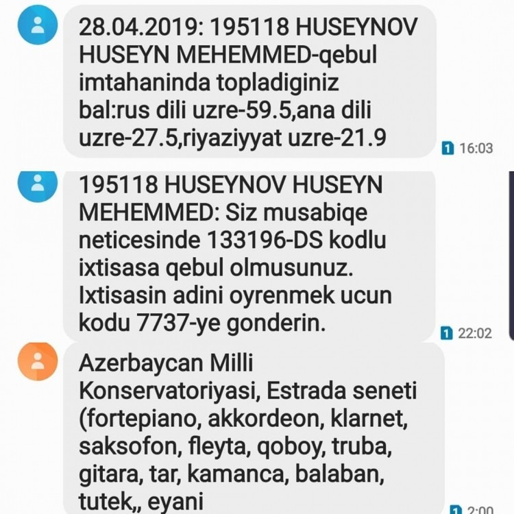 Klarnertçi Hüseyn 35 yaşında tələbə oldu - FOTO
