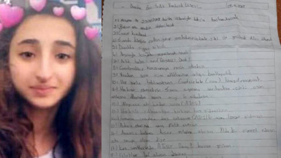 İntihar edən 13 yaşlı qızın məktuba yazdığı sözlər DƏHŞƏTƏ GƏTİRDİ - FOTO