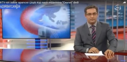 ATV-nin xəbər aparıcısı çaşıb kişi nazir müavininə "Ceyran" dedi – VİDEO