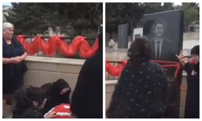 10-cu mərtəbədən özünü atan Həzrətin anası balasının məzarı başında FƏRYAD ELƏDİ - VİDEO