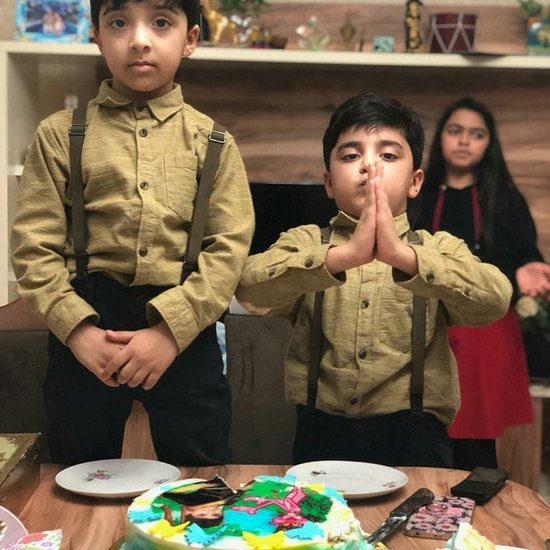 Fərda oğullarının doğum günündə - Fotolar+VİDEO
