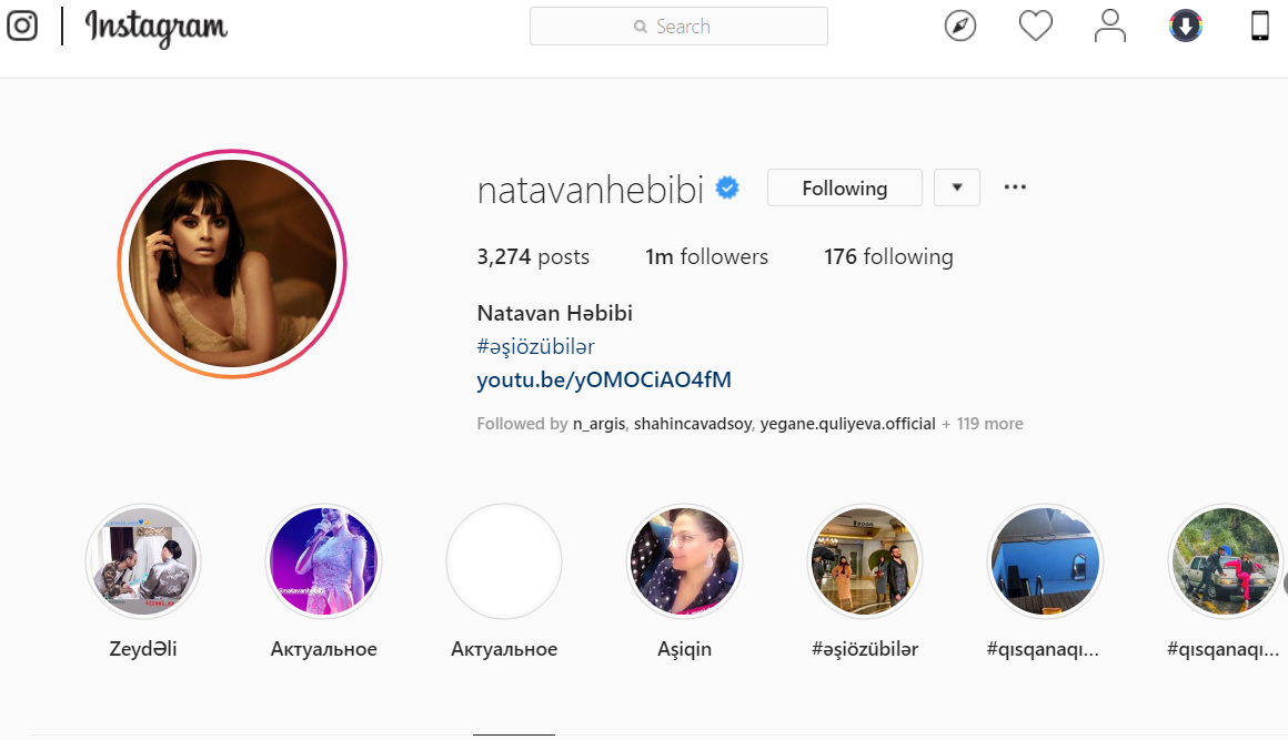 "İnstagram" Natavanı rəsmi olaraq tanıdı - FOTO