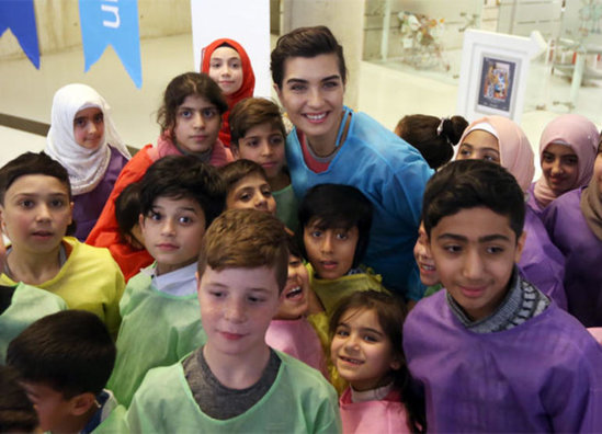 Tuba suriyalı uşaqlarla görüşdü - Fotolar