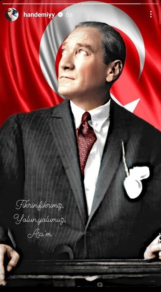 Atatürkün fotosunu paylaşan aktrisanın reklam müqaviləsi ləğv edildi