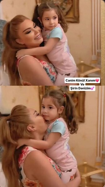 Könül Kərimova nəvəsi ilə - FOTO