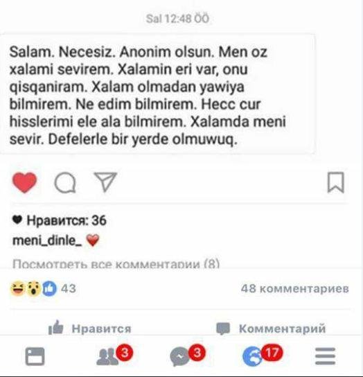 Azərbaycanda kişidən ŞOK etiraf: "Xalamı sevirəm, onunla dəfələrlə birlikdə olmuşuq" - FOTO