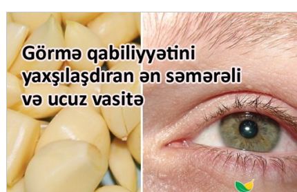Görmə qabiliyyətini yaxşılaşdıran ən səmərəli və ucuz vasitə