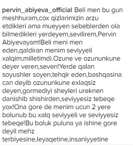 Aktrisa Pərvin: "Mənim üçün 2 yerə bölünüb bu xalq, səviyyəli və səviyyəsiz"