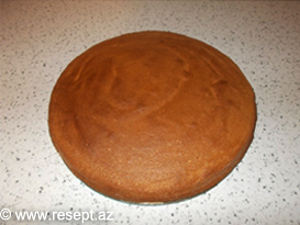 Şəkər xəmirli biskvit tortu