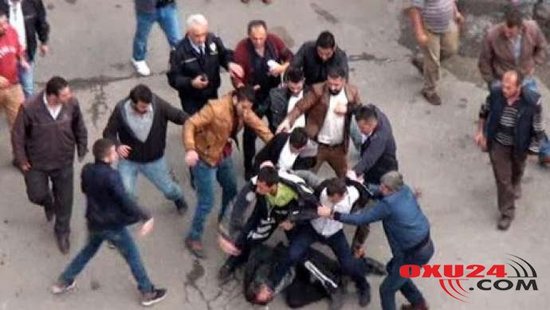Yasamalda taksi sürücüləri arasında kütləvi dava:yaralılar var - FOTO+VİDEO